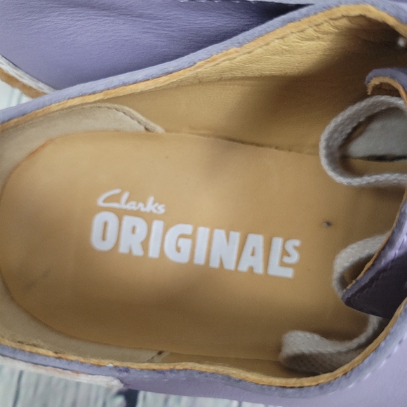 CLARKS ORIGINALS | leather lace-up crepe sole sneakers - Picture 11 of 12